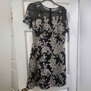 Tadashi Shoji Pink Sheath Mini Dress Short Sleeve